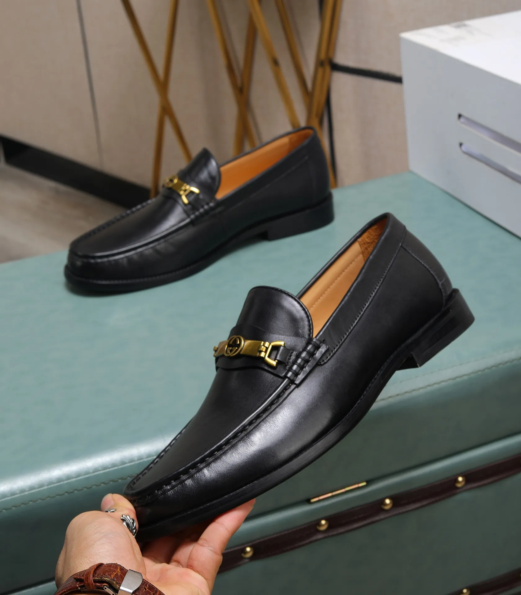 Men's shoes 💰580 📛📛Original (water-dyed cow lining) Gucci GUCCI official website formal shoes 🌀 Italian 🇮🇹 imported cowhide ➕ top imported water-dyed cowhide lining 💋 fine handmade original bottom, the real thing looks better when photographed in person Standard size 38-44